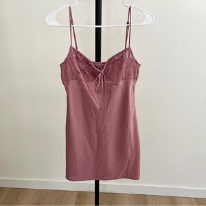 Urban Outfitters Mauve Perrie Lace Slip Dress M